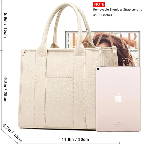 Miniatura 5 de COCIFER The Tote Bag - Bolso cruzado para mujer, bolso de hombro, bolsos de mano de piel sintética con asa superior con cremallera