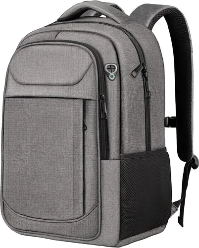 Miniatura 9 de Mochila de viaje para laptop de 17 pulgadas, resistente mochila de viaje profesional para hombres y mujeres, mochila de viaje para computadora Negro