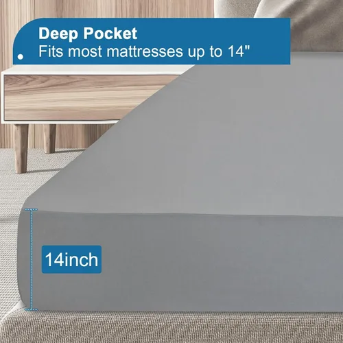 Miniatura 4 de Protector de colchón Twin impermeable, funda protectora de colchón tamaño Twin para cama de niños, sábana bajera suave y transpirable para cama