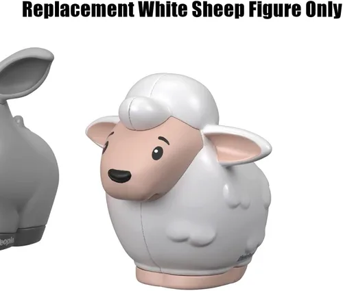 Miniatura 3 de Pieza de repuesto para Fisher-Price Little People Farm Animal Friends - GFL21 ~ Figura de repuesto de oveja blanca