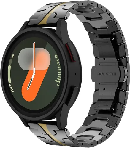 FULLIFE Compatible con Samsung Galaxy Watch 7 6 5 4 FE 1.575 pulgadas 1.732 pulgadas, cierre plegable de metal acero inoxidable 0.787 in Galaxy