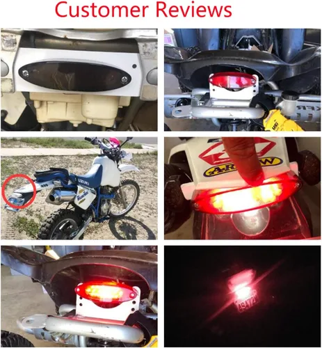 Miniatura 5 de Luz Trasera de Motocicleta Universal Luz de Freno de Parada ATV Luz Trasera