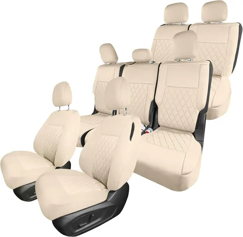 Miniatura 22 de FH Group Fundas de asiento de automóvil de ajuste personalizado hechas específicamente para la base Ford Explorer 2020-2024, fundas de asiento