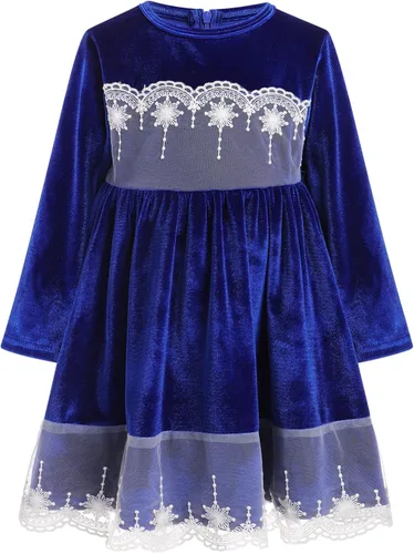 Miniatura 177 de IDOPIP Vestido tutú de terciopelo para niñas pequeñas, vestido de manga larga para princesa, Navidad, cumpleaños, fiesta, boda, vestidos de otoño e