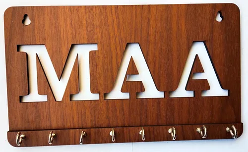 Miniatura 8 de Soporte familiar para llaves de pared de madera para decoración del hogar, soporte para llaveros, regalo para el mejor diseñador familiar del mundo