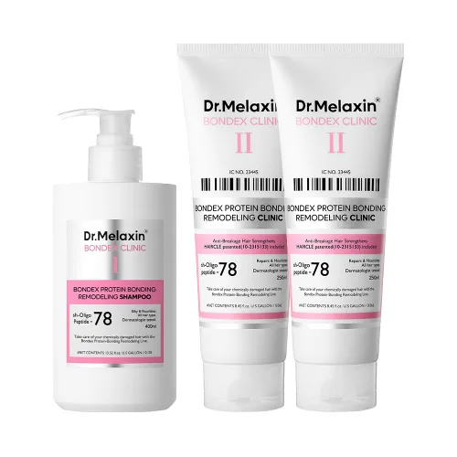Dr.Melaxin Bondex Protein Bonding Remodeling Conditioner 2ea+Shampoo 1ea | Clínica capilar para cabello brillante | Fortalecimiento de queratina y