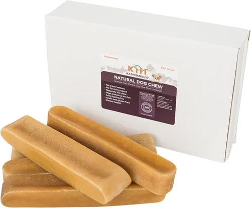Miniatura 18 de Queso auténtico del Himalaya de yak para perros - Pequeño (Paquete de 10) - Procedencia de las estribaciones prístinas del Himalaya, sin cuero