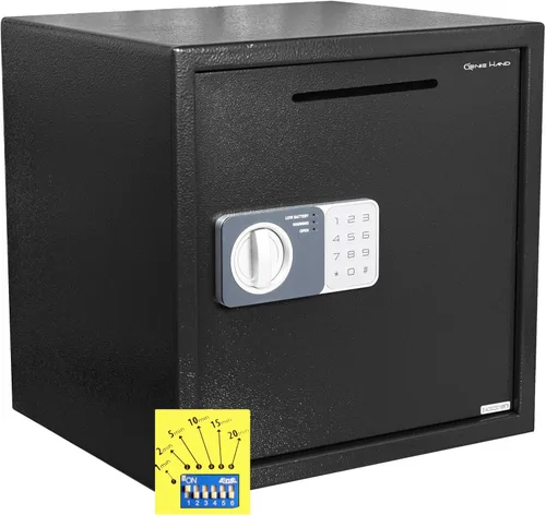 Miniatura 9 de Genie Hand Caja de seguridad antirobo, apertura controlada con temporizador, bloqueo de clase B, tecnología antirebote y llaves de apertura