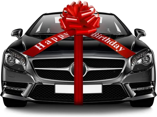 Miniatura 16 de Lazo Grande de Coche de Feliz Cumpleaños, Lazo Decorativo Grande para Envolver Regalos, Lazo Gigante con Cinta de Tirar para Decoración de Fiestas