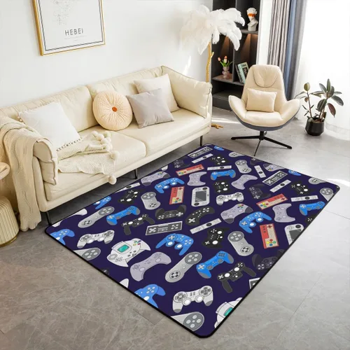 Miniatura 24 de Erosebridal Alfombra de área con tema Groovy de los 70 para sala de estar y dormitorio, alfombra retro con símbolo de paz antideslizante, alfombra