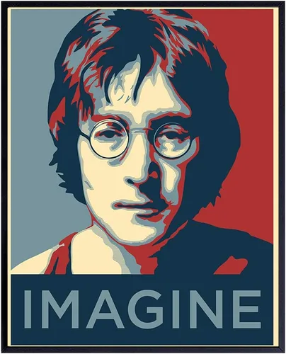 John Lennon Imagine - Póster fotográfico contemporáneo de 8 x 10 pulgadas, regalo para fanáticos de la música de los Beatles, decoración original