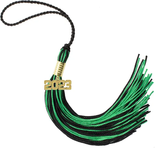 Miniatura 383 de Borla de graduación Aqua 2022, todos los colores escolares disponibles, fabricada en Estados Unidos