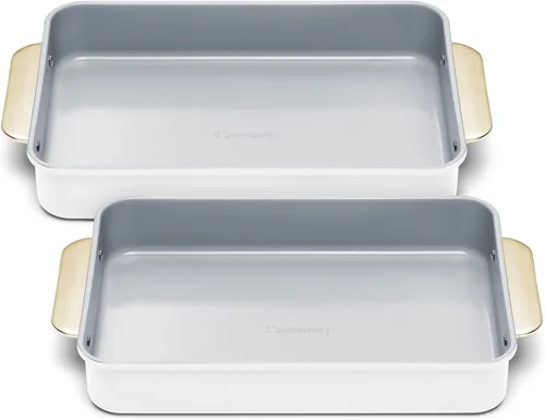 Miniatura 46 de Caraway Sartén rectangular de cerámica antiadherente de 9 x 13 pulgadas, revestimiento de cerámica naturalmente resbaladizo, no tóxico, libre