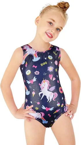 Miniatura 2 de Leotardo de gimnasia para niñas, con espalda hueca, de una pieza, con diamantes brillantes, para ballet, para niñas, leotardo