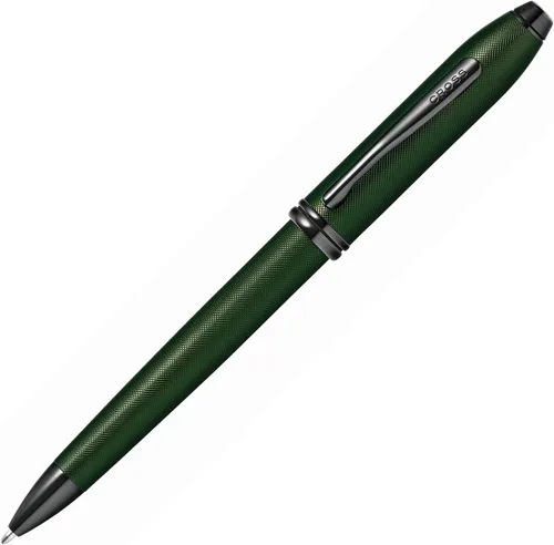Cross Townsend Lustrous - Bolígrafo de punta redonda, color cromado, Micro moleteado negro