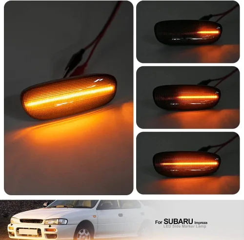 Miniatura 2 de Impreza - Lámparas LED de marcador lateral para Subaru Impreza L LS Outback RS 1993 1994 1995 1996 1997 1998 1999 2000 2001 Controlador/Pasajero