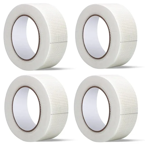 Miniatura 9 de Cinta de unión para paneles de yeso, 2 pulgadas x 150 pies, cinta de malla de reparación de paneles de yeso de fibra de vidrio cifrada autoadhesiva