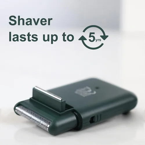 Miniatura 9 de Maquinilla de afeitar eléctrica para hombres, mini afeitadoras eléctricas de aluminio con recortador de barba, afeitadora inalámbrica en seco