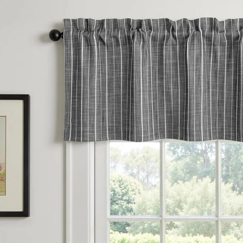 Miniatura 27 de DriftAway Briony - Cortina opaca con amarre para cocina, ajustable, diseño de globos, líneas texturizadas, estampadas, persianas romanas