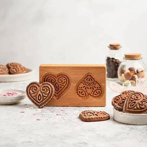 Miniatura 24 de Sello para galletas de búho 2 de madera - Molde tallado y prensa para pan de jengibre y galletas DIY (owl 2)