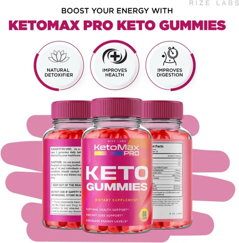 Miniatura 3 de rize labs Gomitas KetoMax Pro para perder peso, fórmula oficial para reducir la ingesta de carbohidratos y la grasa del vientre, aumentar la energía