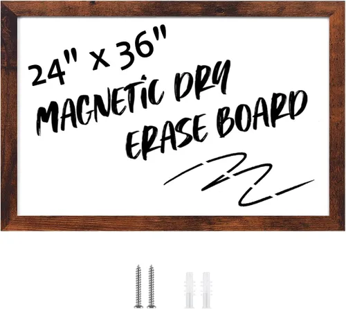 Miniatura 9 de Pizarra blanca de borrado en seco para pared, pizarra blanca magnética grande, pizarra blanca para oficina, hogar, cocina, escuela, marco