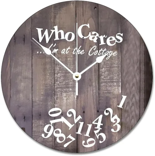 Miniatura 19 de Reloj de pared de madera rústica personalizado de 10 pulgadas, silencioso sin tictac, funciona con pilas, para sala de estar, dormitorio, cocina, En