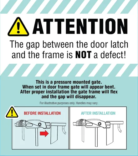 Miniatura 9 de Regalo Safety - Puerta para bebés de 29 a 38.5 pulgadas para puertas y parte inferior de escaleras, puerta de bebé montada a presión con puerta