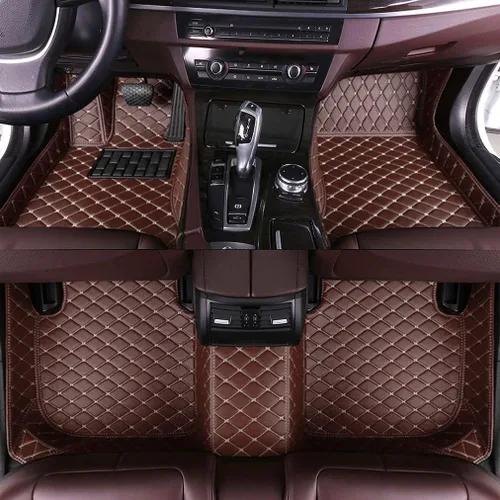 Miniatura 24 de Alfombrillas personalizadas para automóvil, cobertura completa 3D, protección para todo tipo de clima, de cuero, para piso delantero y trasero