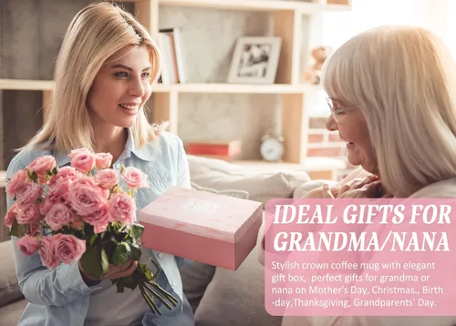 Miniatura 6 de Regalos para abuela Regalos de Navidad para abuela de nietos nietas, la mejor abuela de siempre Taza de café cerámica de abuela Taza de té de 12