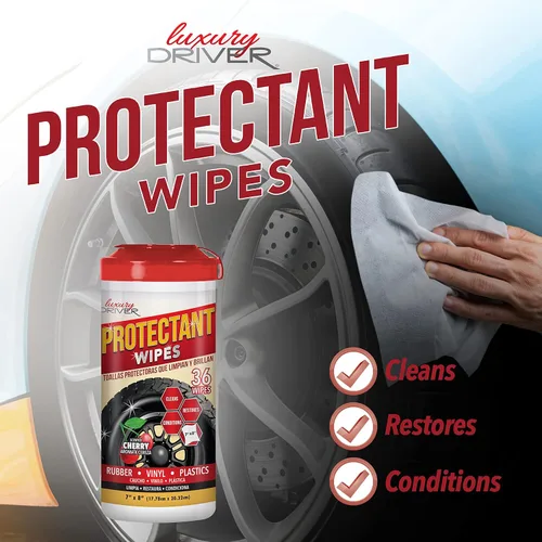 Miniatura 2 de Toallitas protectoras de limpieza interior para salpicadero de neumáticos para brillo y vinilo protector de plástico para limpieza de salpicaderos