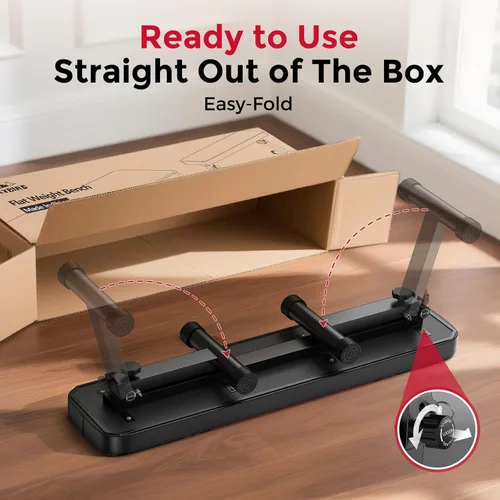 Miniatura 6 de FLYBIRD Foldable Flat Weight Bench for Home Gym, 600/1000 lbs Capacity with Dual Locking for Strength Training, Easy Setup & Storage for Small