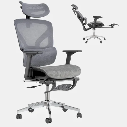 Miniatura 10 de DJY-2470 Silla ergonómica para videojuegos, silla de computadora estilo carreras con soporte lumbar ajustable y reclinable, silla de videojuegos