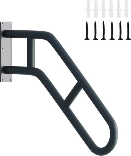 Miniatura 13 de Pasamanos de escalera mejorados para 1-3 escalones, pasamanos doblados de 27 pulgadas para escalones al aire libre, barandilla de escalera montada