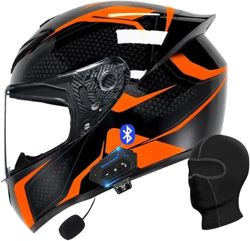 Miniatura 19 de Casco abatible con Bluetooth de cara completa para motocicleta, Bluetooth integrado, aprobado por DOT/ECE, múltiples rejillas de ventilación