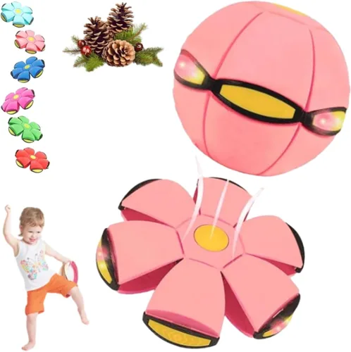 Miniatura 7 de Bola mágica que rebota, platillo volador mágico, juguete de doble forma libremente intercambiable con 6 luces, interacción entre padres e hijos