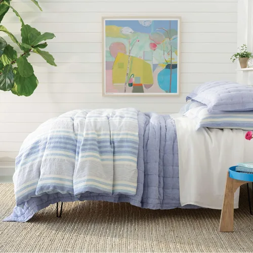Miniatura 5 de Pine Cone Hill Lush Linen - Fundas de almohada blancas, tamaño King, patrón sólido blanco