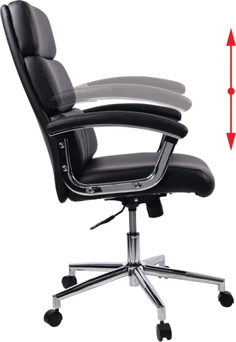 Miniatura 8 de Lorell Silla ejecutiva negra con respaldo alto de cuero