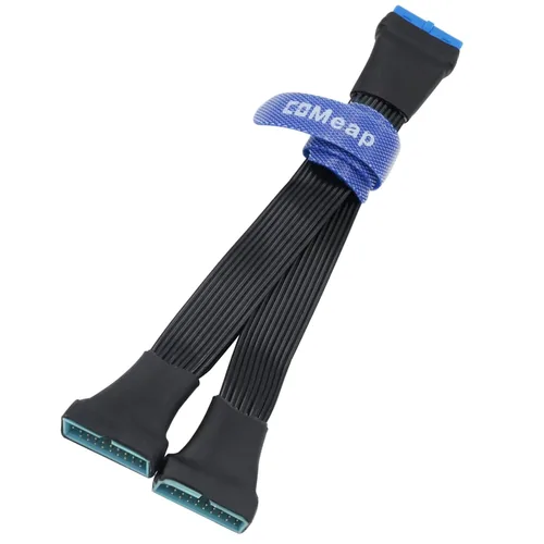 Miniatura 9 de COMeap Paquete de 2 cables de extensión de cabezal USB 3.0, adaptador interno pequeño mini USB 3.0 de 19/20 pines para placa base de 5.9 pulgadas