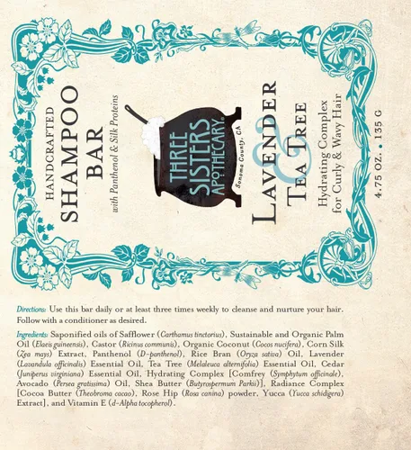 Miniatura 2 de Three Sisters Apothecary Barras de Champú Sólido Diario de 4.75 oz. (Lavanda y Árbol de Té)