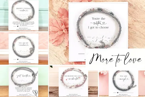Miniatura 8 de Keep Him Safe Day And Night Morse Code Beaded Wrap Bracelet for Law Enforcement Mother, Unique Gift for Mom Wife Girlfriend Grandma Sister Best