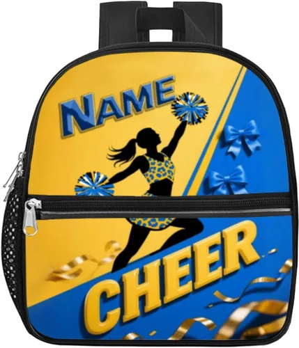 Mochila transparente personalizada para niñas, mochila escolar de porristas de 12 x 6 x 12 pulgadas para mujeres, niños, adolescentes Azul y