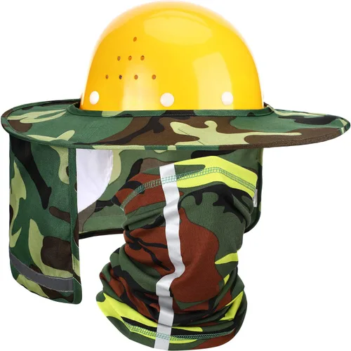 Miniatura 7 de SATINIOR 2 unidades de casco de protección solar para el cuello, alta visibilidad, malla de ala completa, protección solar y polaina para el cuello