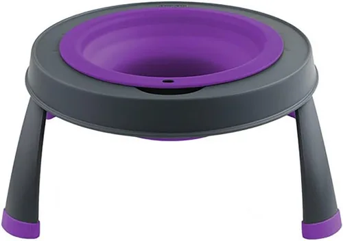 Miniatura 12 de Dexas Popware - Comedero elevado individual para mascotas, gris/azul, grande, capacidad de 4 tazas (PW140432312)