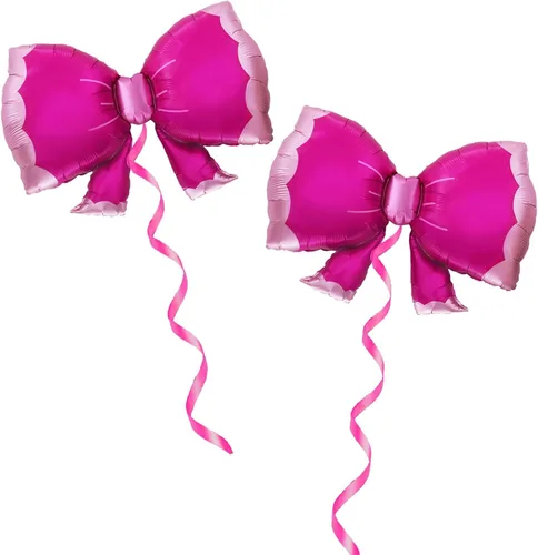 Miniatura 5 de Globo de papel de aluminio con forma de pajarita de 36 pulgadas, enorme globo azul con forma de moño para baby shower, boda, decoración de fiestas