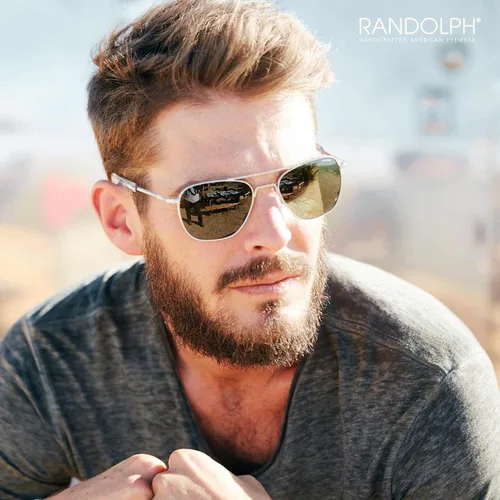Miniatura 2 de Randolph Eyewear Aviator Sunglasses for Men & Women – Non-Polarized & Polarized Lenses Bright Chrome UV Protection Sunglasses