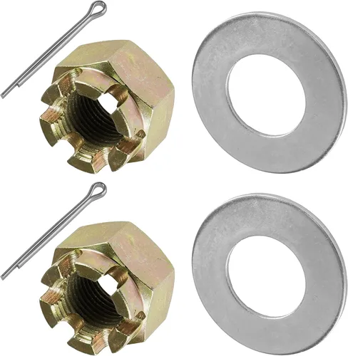 Miniatura 7 de Caltric 2 arandelas de embrague y tuerca castillo de eje trasero compatibles con Polaris Scrambler 500 4x4 2000 2003-2012