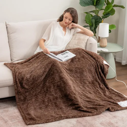Miniatura 4 de Manta eléctrica Berkshire Blanket: manta térmica reversible de Grace Fur a Loftmink con 4 niveles de calor, manta eléctrica de calentamiento rápido