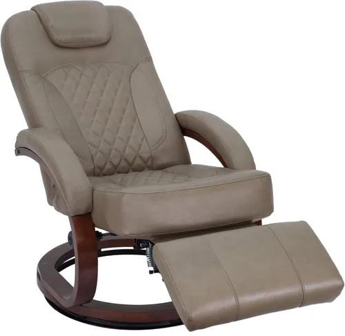 RecPro Nash - Silla reclinable de 28 pulgadas, diseño moderno, muebles de caravana, base giratoria, silla reclinable (1 silla, masilla)
