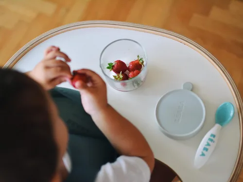 Miniatura 4 de Beaba Babero de silicona para bebé, hecho con silicona suave y flexible, baberos para bebé con recogedor de alimentos para bebés, esenciales